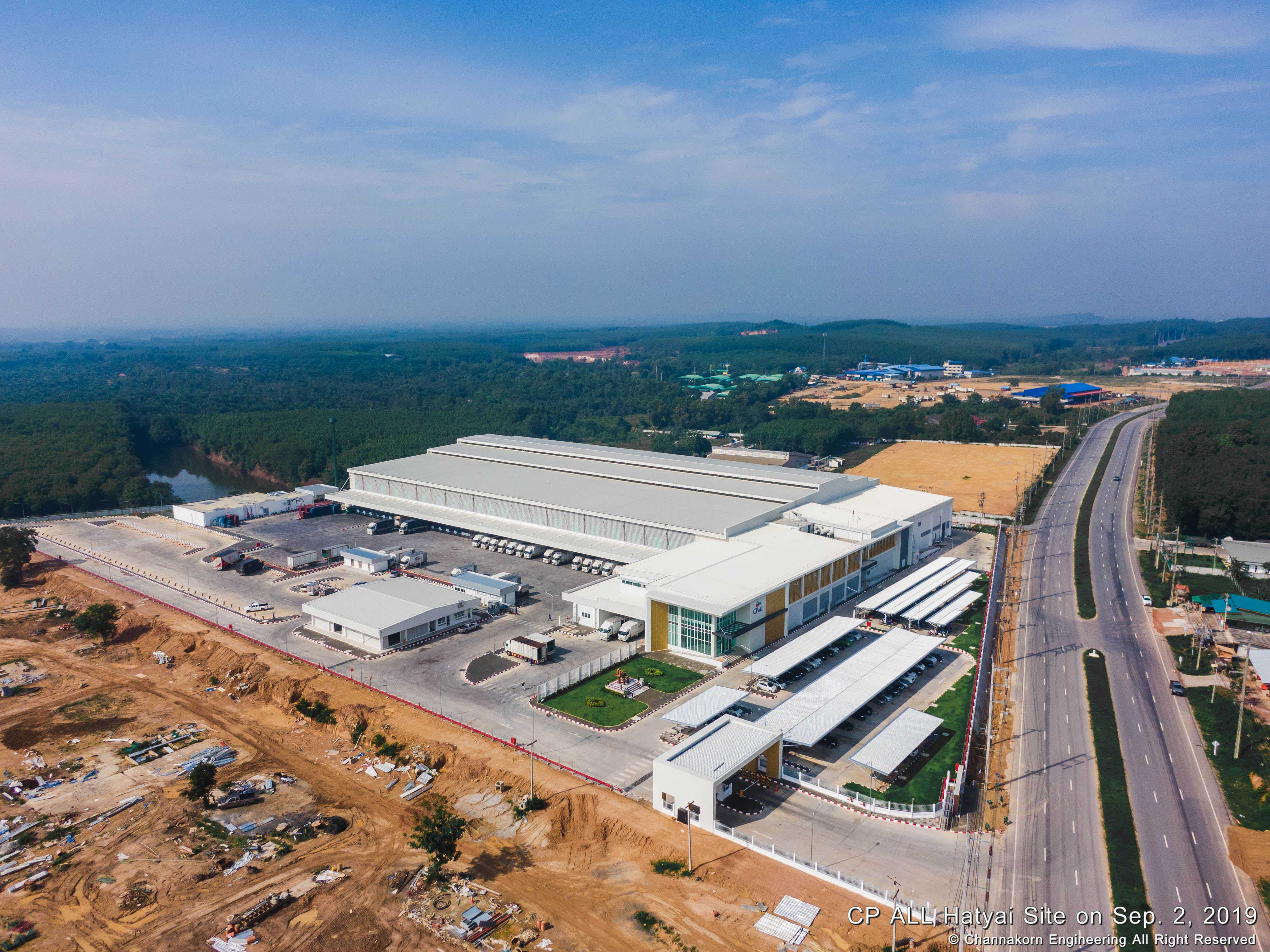 ก่อสร้างศูนย์กระจายสินค้า CPALL RDC หาดใหญ่  จ.สงขลา