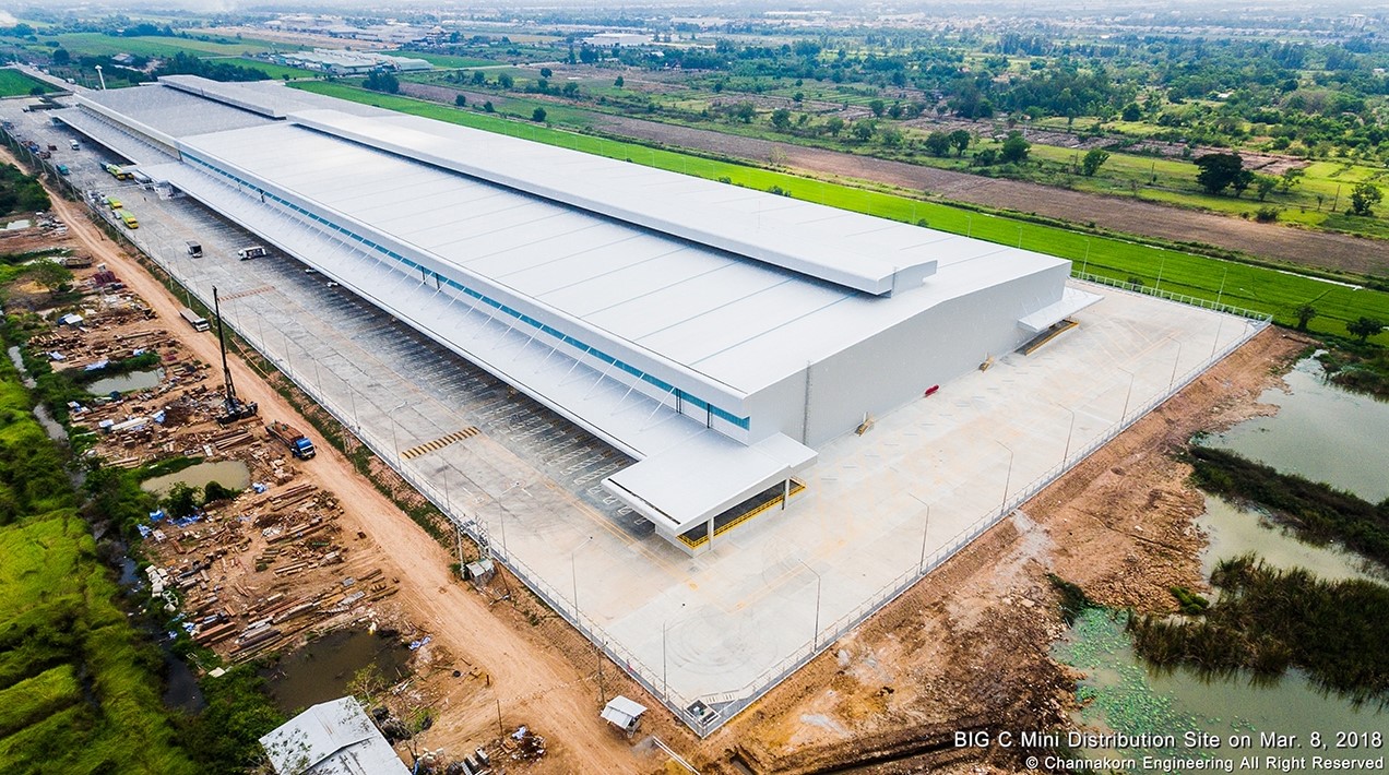 ออกแบบและก่อสร้างคลังสินค้า BIG C Distribution Center อ.ธัญบุรี จ.ปทุมธานี